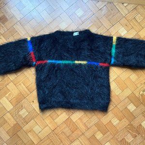 Touch of wool fuzzy eyelash sweater